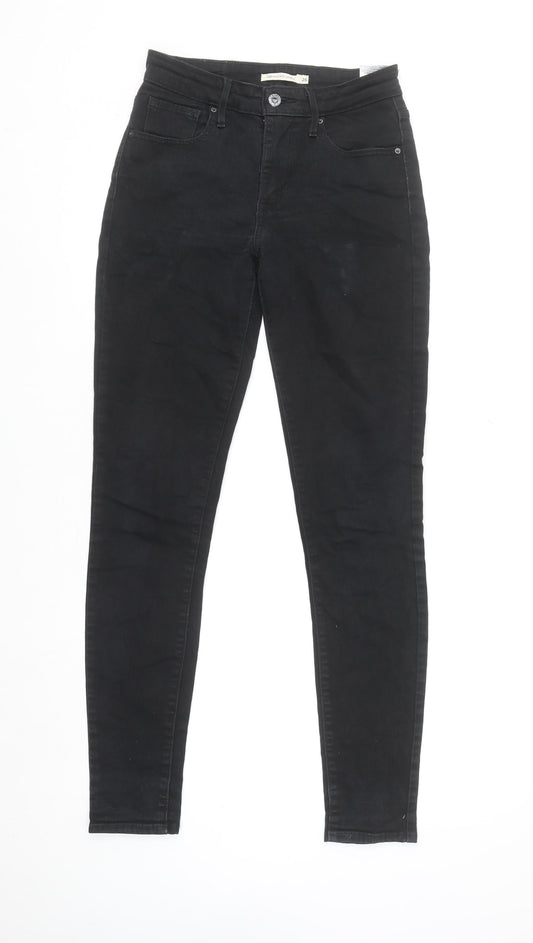 Levi's 721 High Rise Skinny Black Jeans Women Size 26 Regular Denim