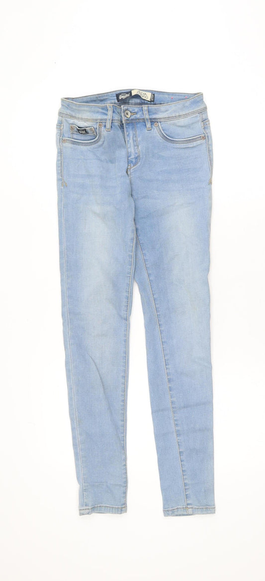 Superdry Women Blue Alexa Jegging Slim Fit Denim Jeans Size 6