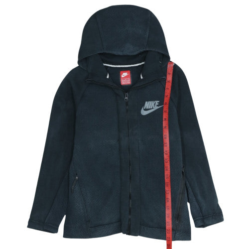 Nike Boys Black Full Zip Hooded Sweatshirt XL 13-15 Years Fleece Jacket