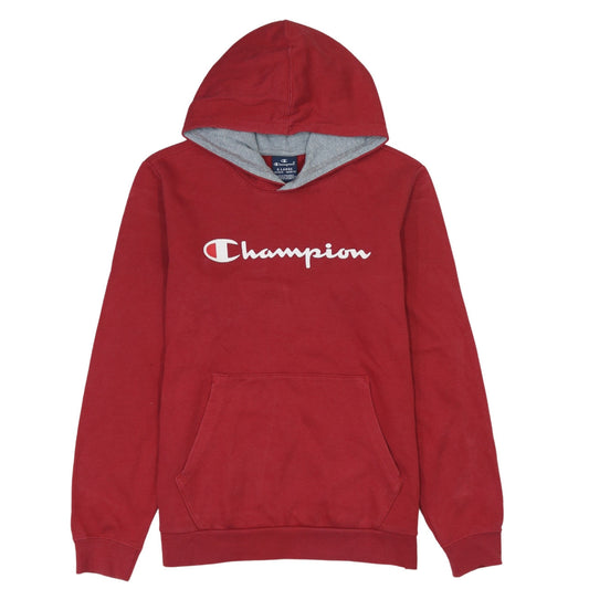 Champion Boys Red Pullover Hoodie 13-14 Years Logo Fleece Sweatshirt