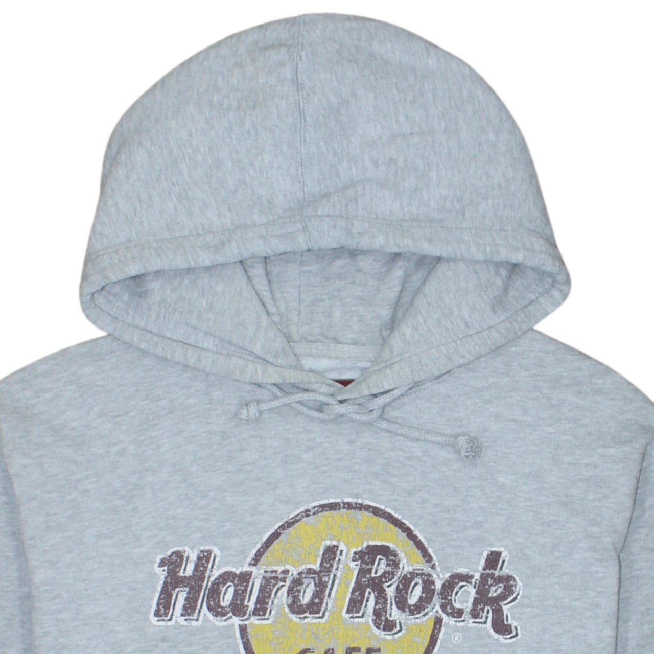 Hard Rock Cafe Glasgow Men's Grey Pullover Hoodie Size L