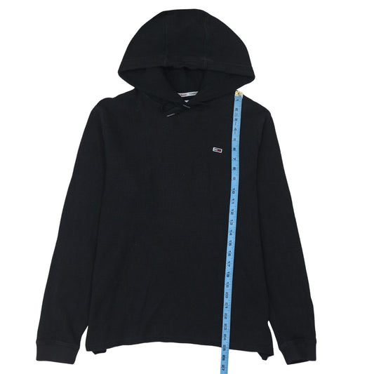 Tommy Jeans Men’s Black Pullover Hoodie Medium Cotton Knit
