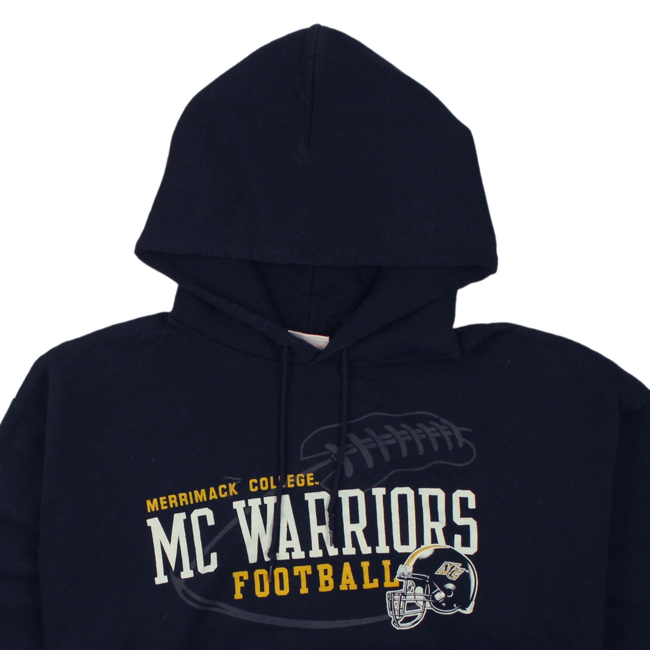 Champion Mens Blue XL Pullover Hoodie Merrimack College Football Fleece