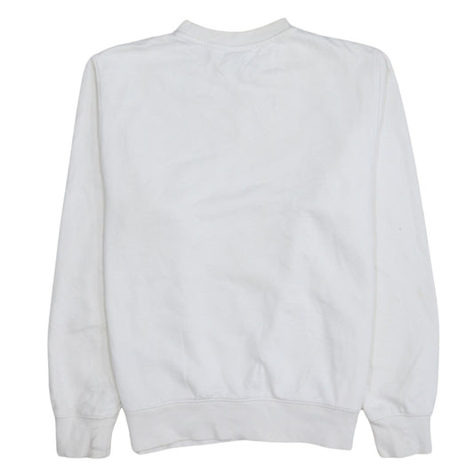 Nike Men's White Small Logo Pullover Sweatshirt Just Do It Crew Neck