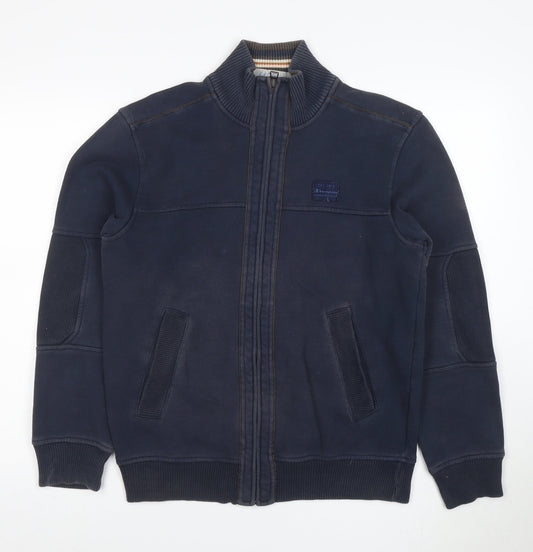Champion Men's Blue Full Zip Sweatshirt Medium Cotton Blend