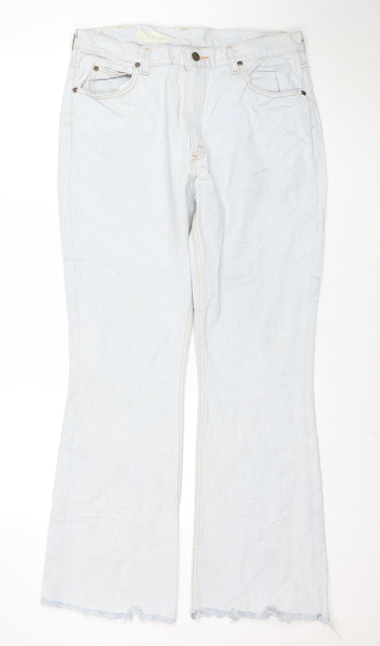 Lee Men's Blue Flared Denim Jeans 34x31 Regular Fit Retro Style