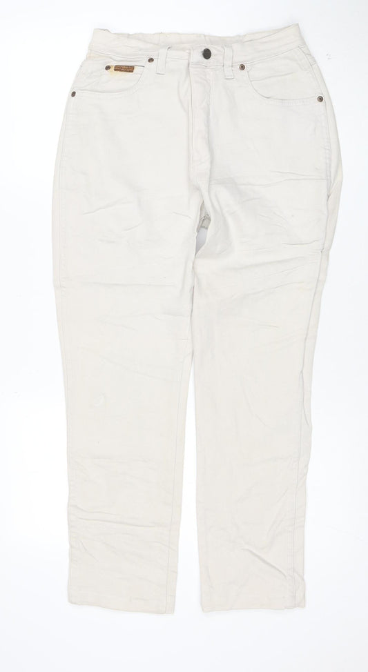 Wrangler Men's Beige Straight Fit Jeans 32W 30L Denim Stretch