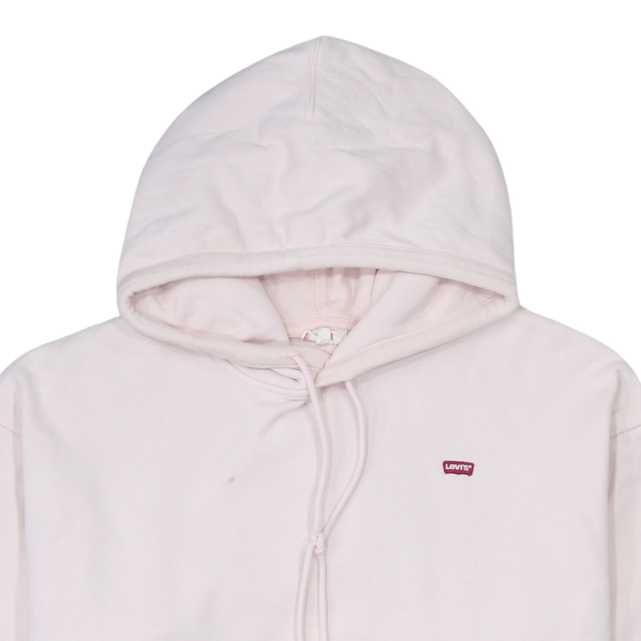 Levi's Womens Pink Pullover Hoodie Medium Relaxed Fit Cotton