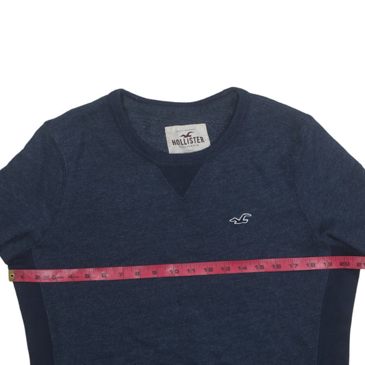 Hollister Mens Blue Crew Neck Pullover Sweatshirt Size S