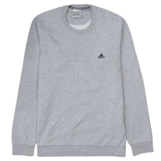 Adidas Mens Grey Crew Neck Pullover Sweatshirt Size L