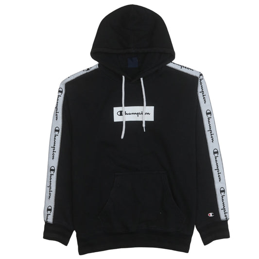 Champion Men's Black Small Pullover Hoodie with Logo and Pockets