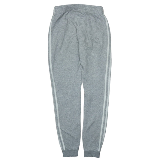 adidas Women's Grey XS Tapered Sweatpants with Logo Stripes