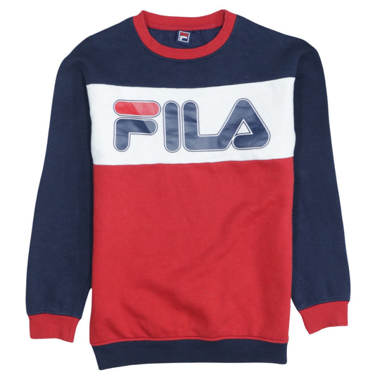 Fila Men's Multicoloured Crew Neck Pullover Sweatshirt Size S