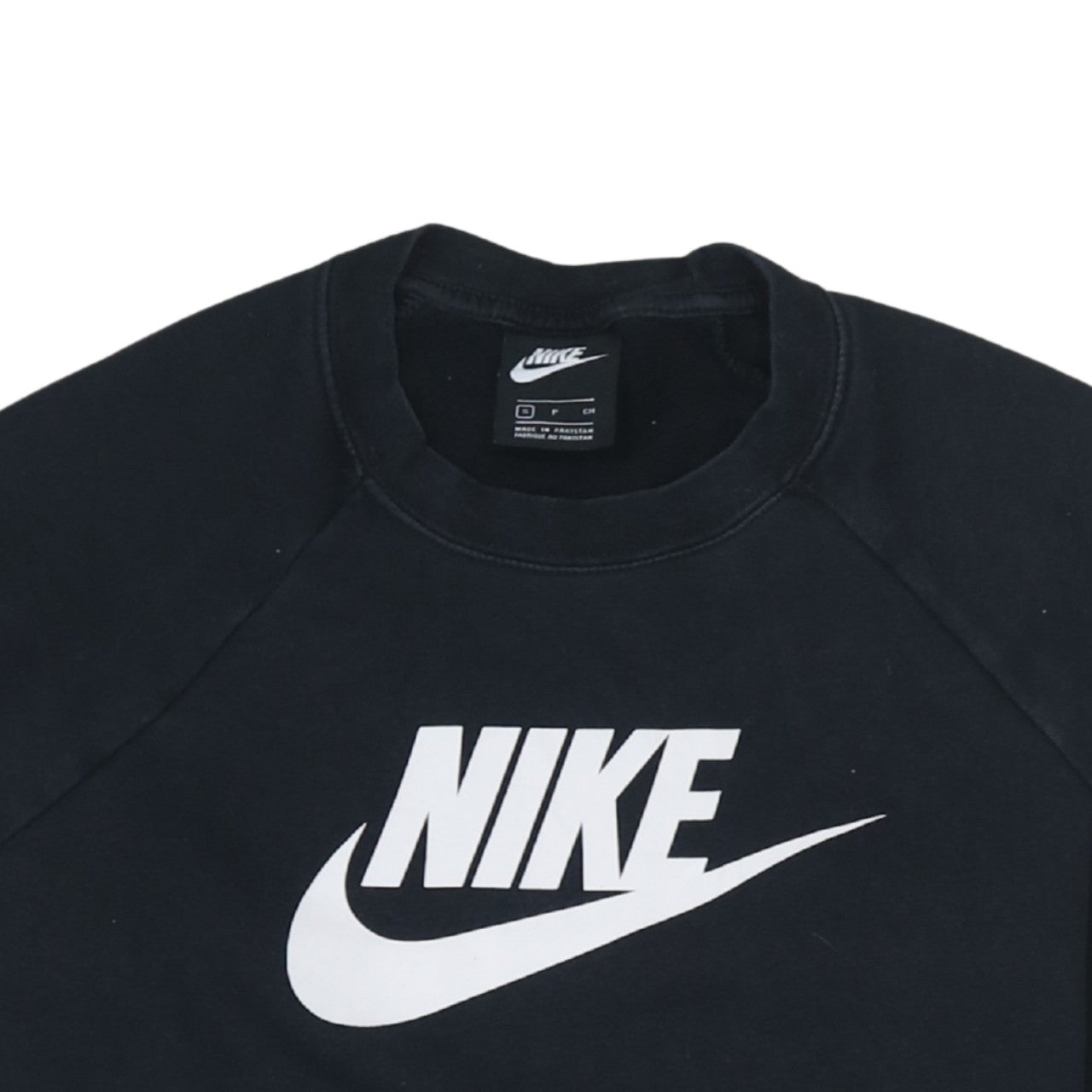 Nike Women's Black Small Pullover Sweatshirt with Logo Print