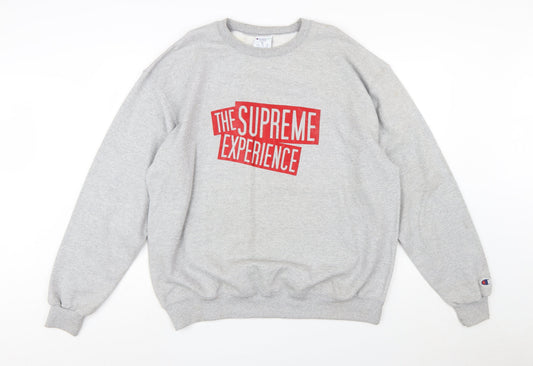 Champion Men's Grey XL Pullover Sweatshirt The Supreme Experience Graphic