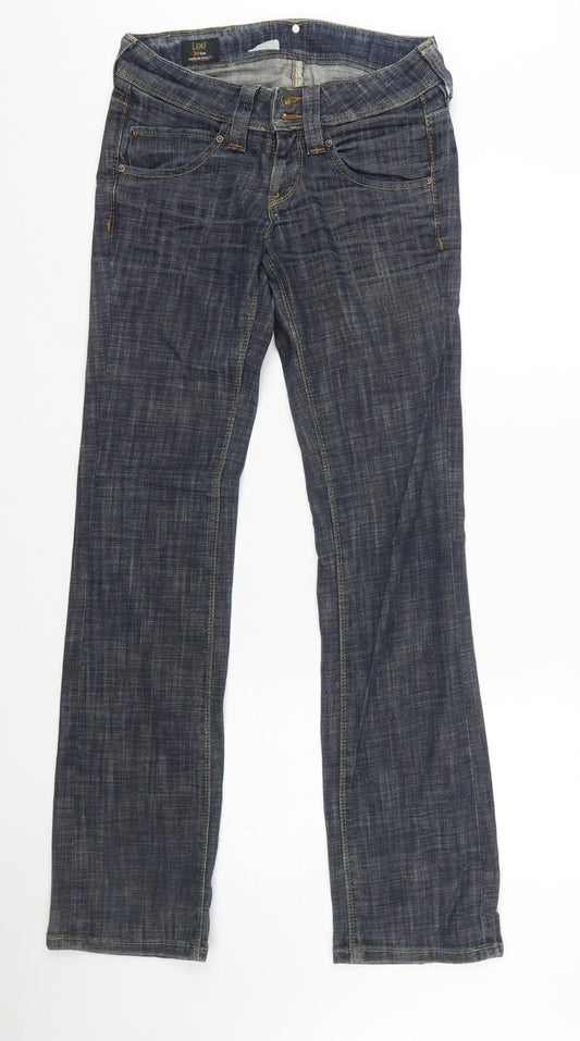 Lee Women Blue Straight Stretch Denim Jeans Size 10