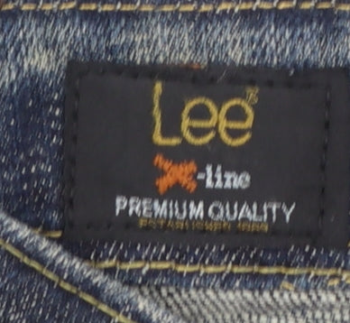 Lee Women Blue Straight Stretch Denim Jeans Size 10