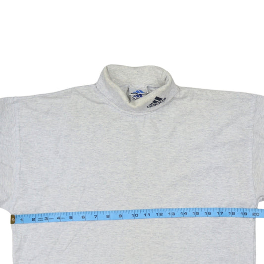 Adidas Men's Grey Roll Neck Long Sleeve Sweatshirt Size S