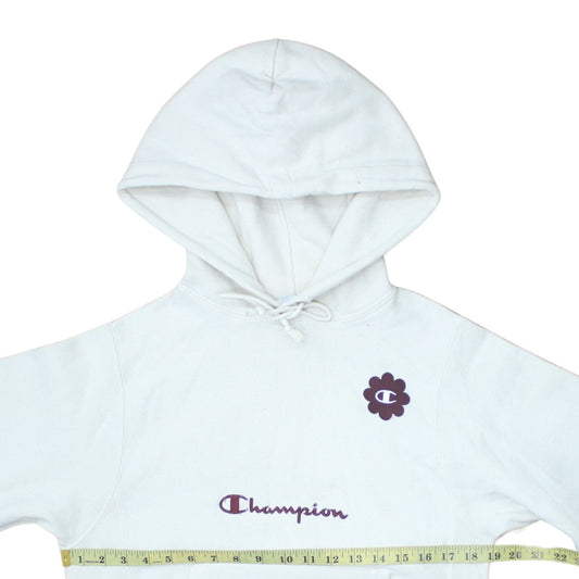 Champion Womens White XS Reverse Weave Pullover Hoodie