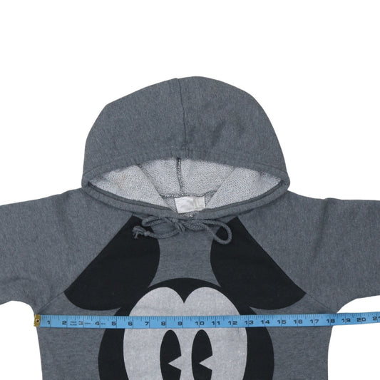 Disney Women's Grey Pullover Hoodie Small Mickey Mouse Graphic