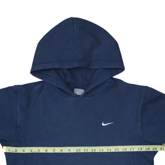 Nike Boys Blue Pullover Hoodie L 13 Years Fleece Logo Regular Fit
