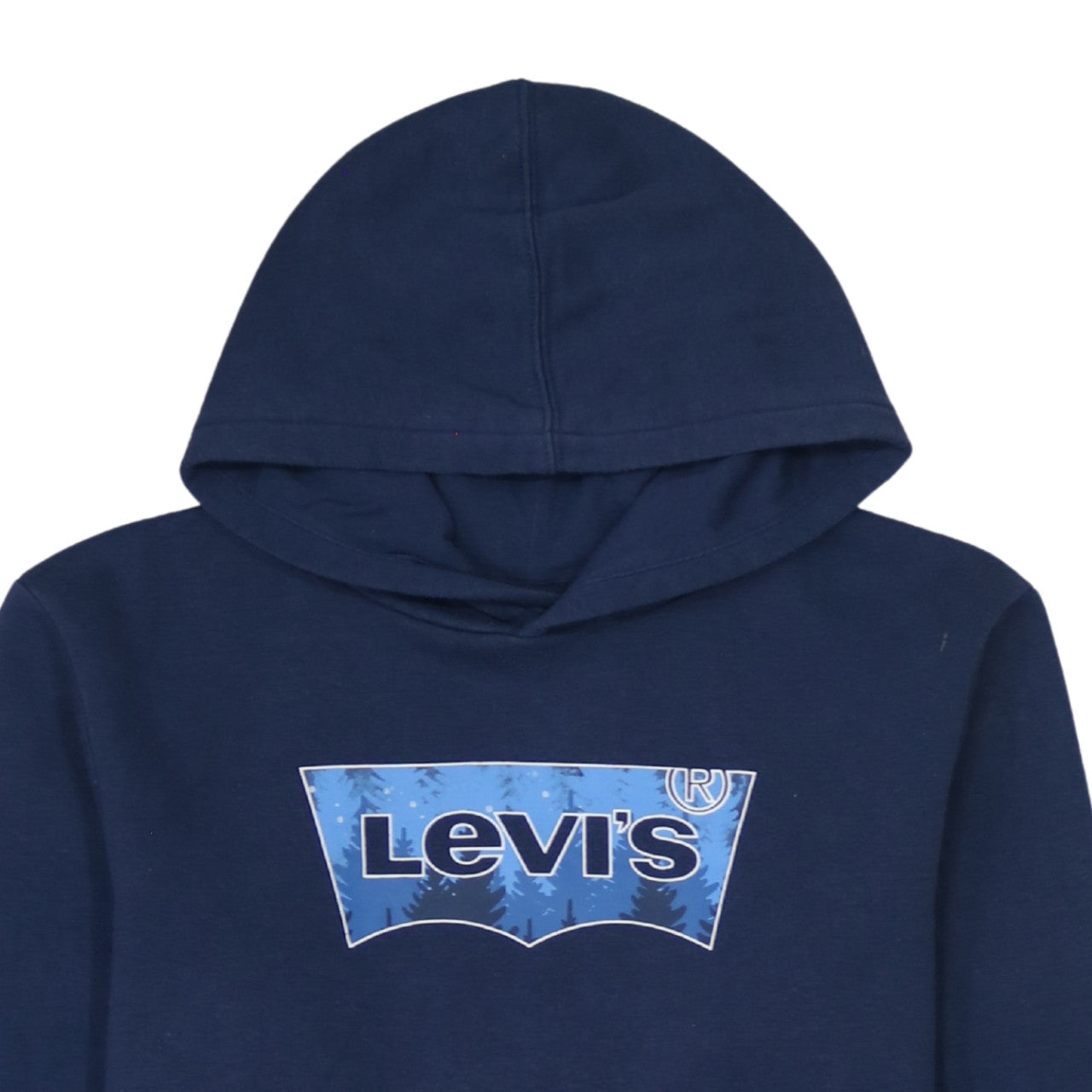 Levi's Boys Blue Pullover Hoodie 16 Years Graphic Logo Cotton Blend