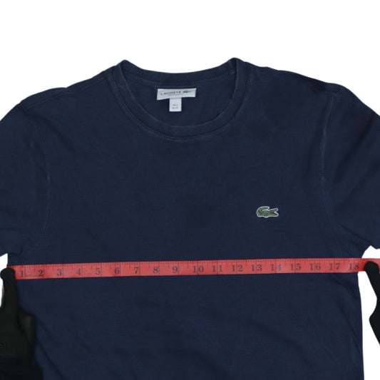 Lacoste Men's Navy Blue Regular Fit Cotton Crew Neck T-Shirt XS