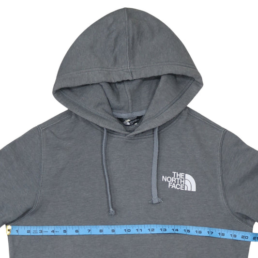 The North Face Men's Grey Pullover Hoodie Small Outdoor Logo Fleece