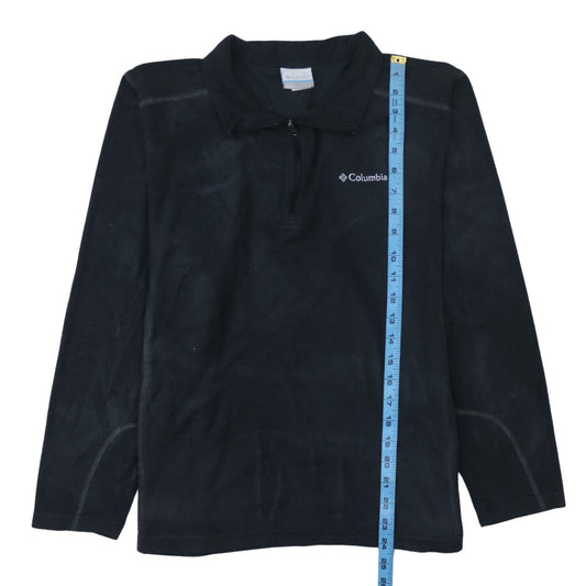 Columbia Women Black L Fleece 1/4 Zip Pullover Sweatshirt