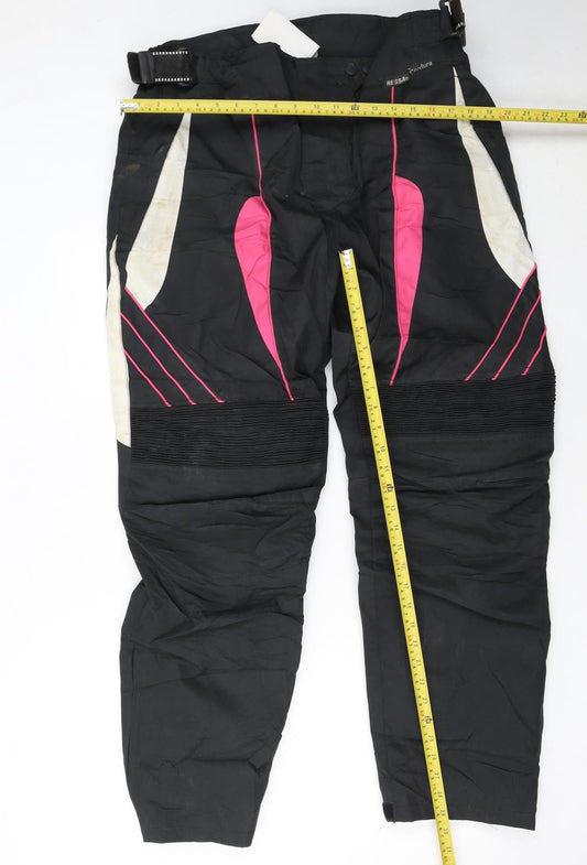 Turin Women’s Black Motorcycle Snow Pants Size 18 Waterproof Cordura