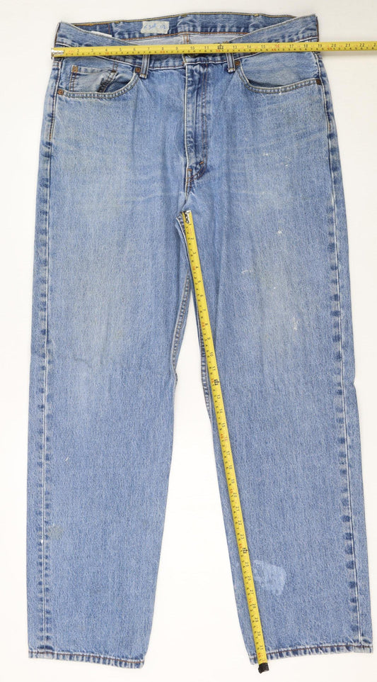 Levi Strauss & Co. Mens Blue 550 Relaxed Fit Straight Jeans W38 L34