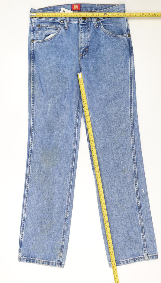 Wrangler Women's Blue Straight Slim Fit Denim Jeans Size 14