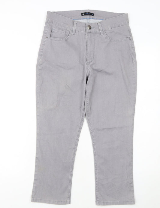 Lee Women’s Grey Easy Fit Straight Leg Stretch Jeans Size 10
