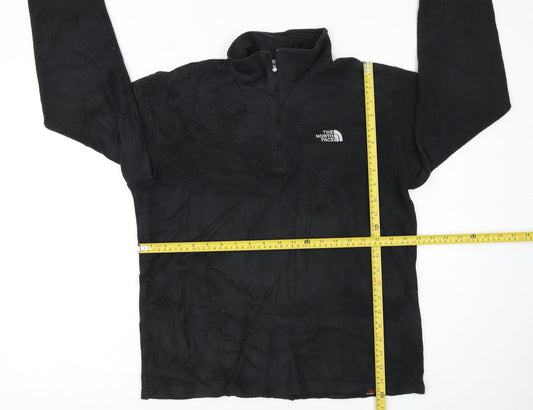 The North Face Mens Black Fleece 1/4 Zip Pullover Sweatshirt Size S