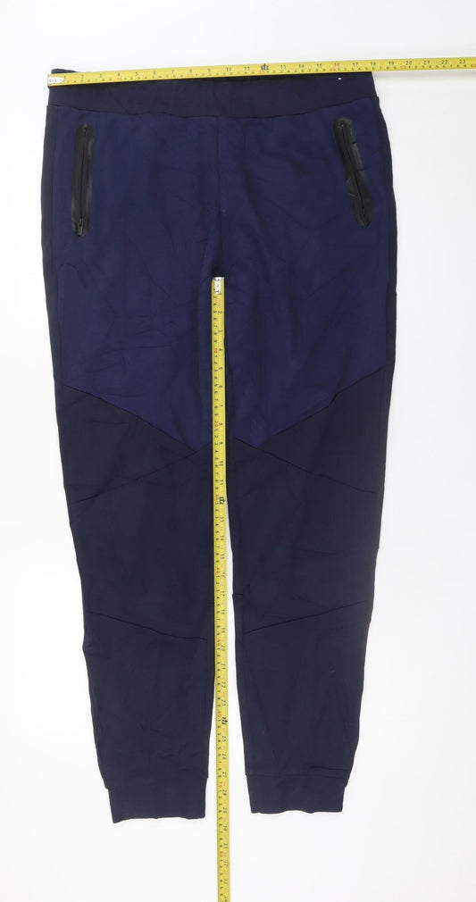 U.S. Athletic Men's Navy Jogger Trousers Large Cotton Blend