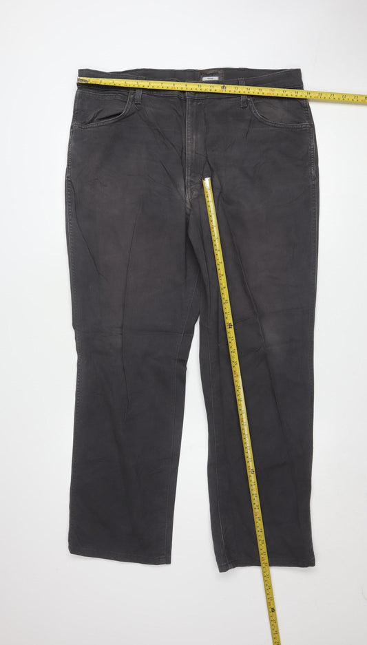 Wrangler Men Grey Texas Stretch Chino Trousers W38 L30 Regular Fit