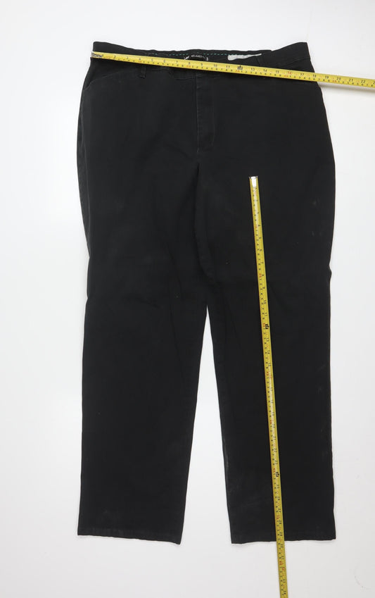 Lee Women's Black Relaxed Fit Chino Trousers Size 18