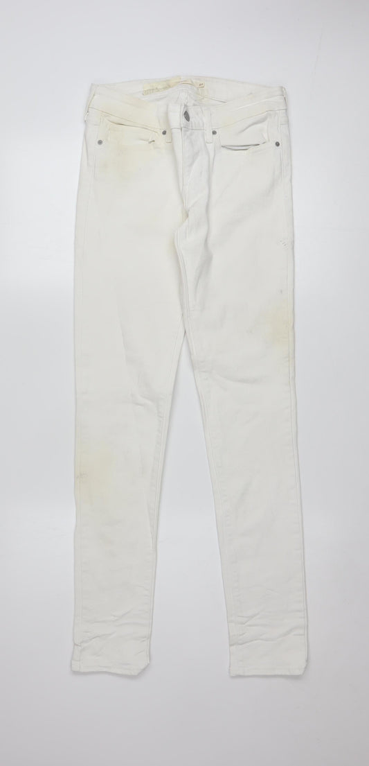 Levi's Women's White 711 Skinny Jeans Size 27 Slim Fit Denim