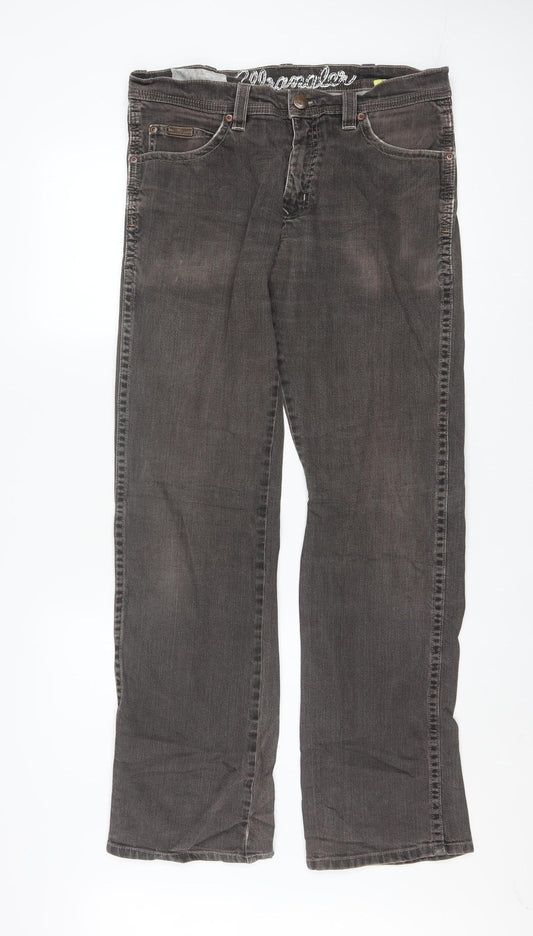 Wrangler Men’s Grey Roxboro Straight Leg Jeans W33 L34 Regular Fit