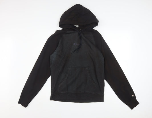 Champion Men's Black Pullover Hoodie Size S Fleece Regular Fit