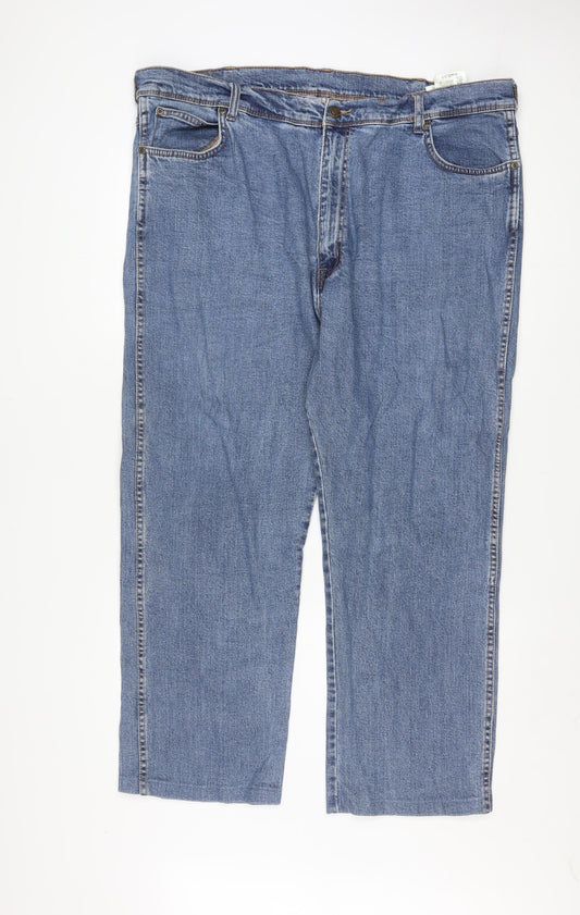 Wrangler Men's Blue Regular Straight Fit Jeans W44 L32