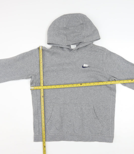 Nike Boys Grey XL Pullover Hoodie Sweatshirt Cotton Blend