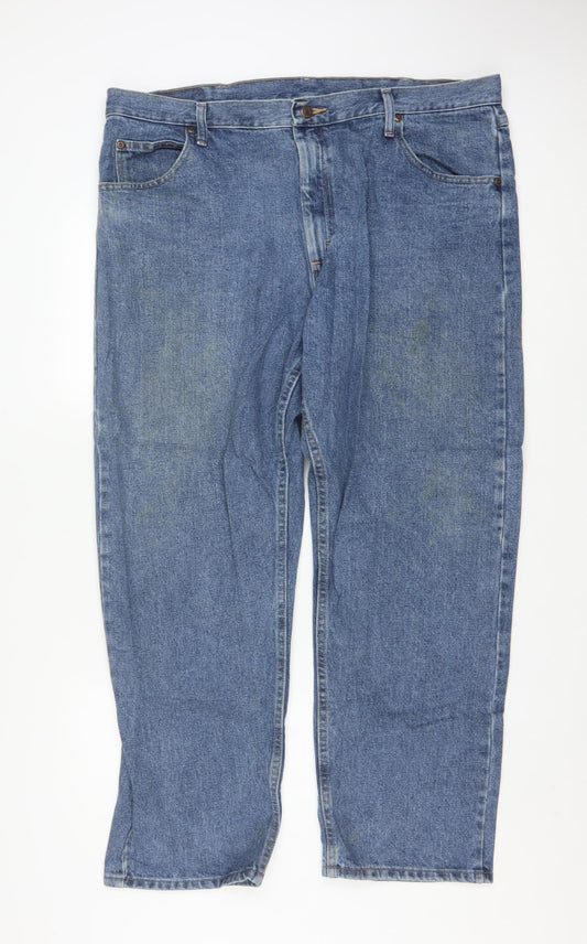 Wrangler Men's Blue 40x30 Straight Regular Denim Jeans
