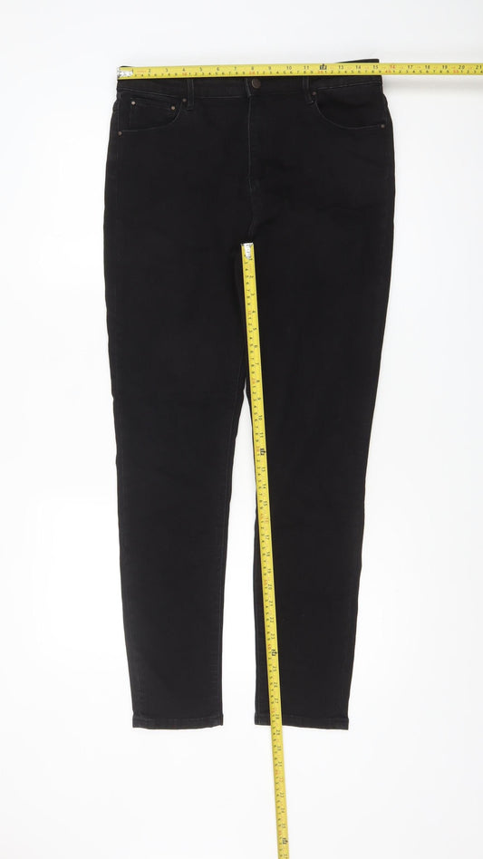 Diesel Womens Black Skinny Jeans Size 14 Regular Stretch Denim