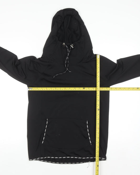 Atmosphere Women Black Size 8 Pullover Hoodie with Pocket