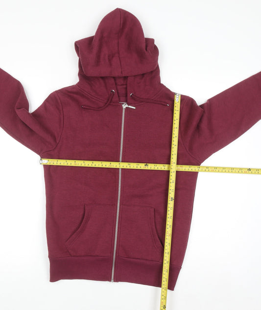 Atmosphere Women Burgundy Full Zip Hoodie Size 8 Cotton Blend