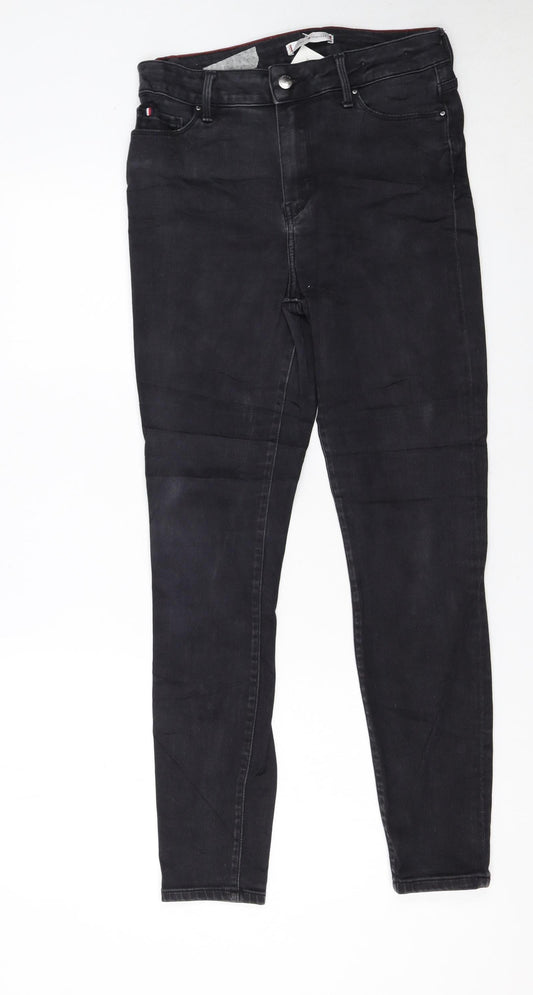 Tommy Hilfiger Womens Black Skinny Jeans Size 12 Regular Fit