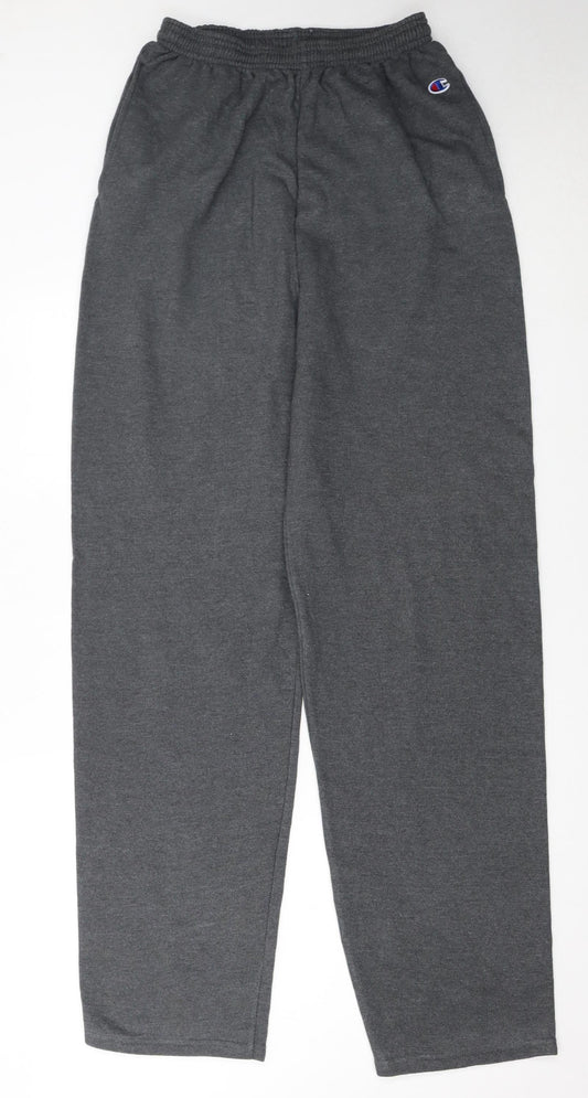 Champion Women's Grey Sweatpants M Elastic Waist Fleece Trousers