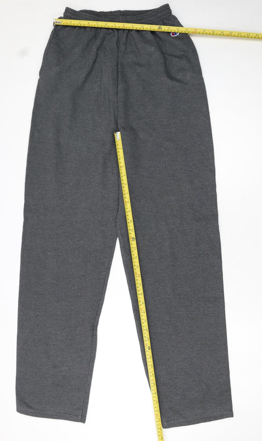 Champion Women's Grey Sweatpants M Elastic Waist Fleece Trousers
