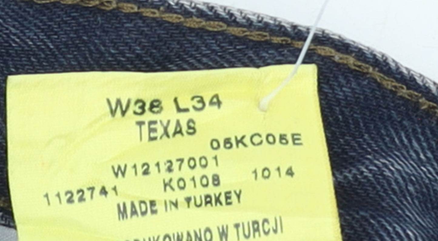 Wrangler Men's Blue Texas Straight Leg Denim Jeans W38 L34